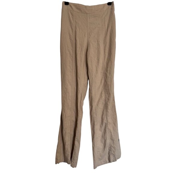 Sincerely Jules Linen Blend Tan Pants Size Medium Elastic Waist NWOT - Picture 10 of 10